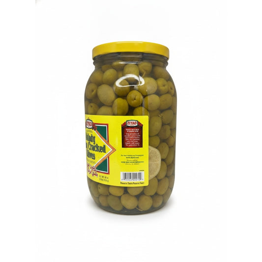 Balady Green Cracked Olives 3Lbs — back view