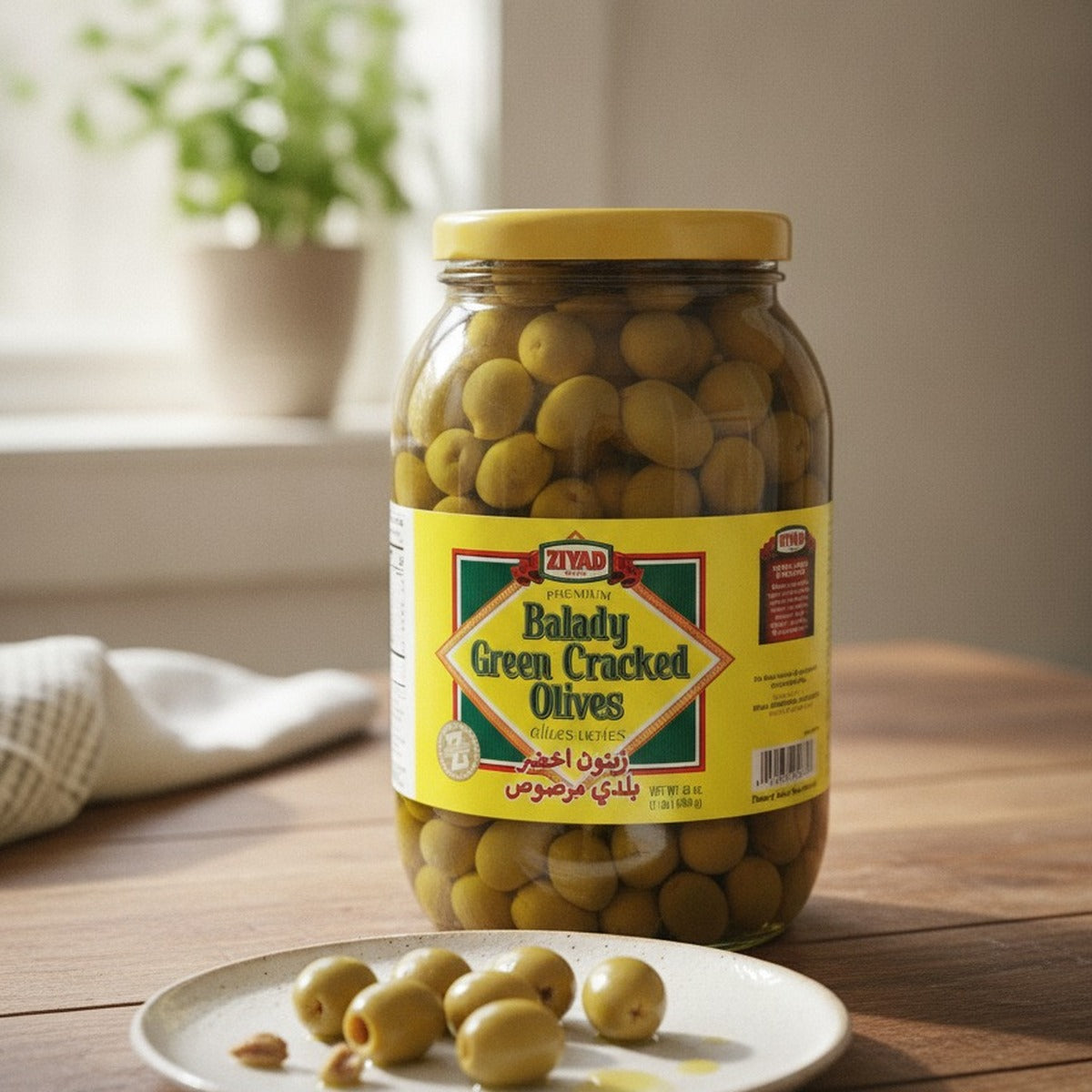 Balady Green Cracked Olives 3Lbs — lifestyle 3