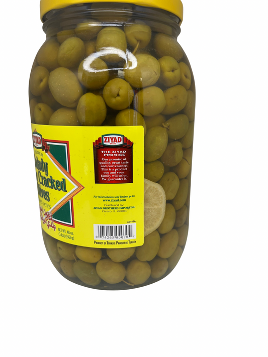 Balady Green Cracked Olives 3Lbs