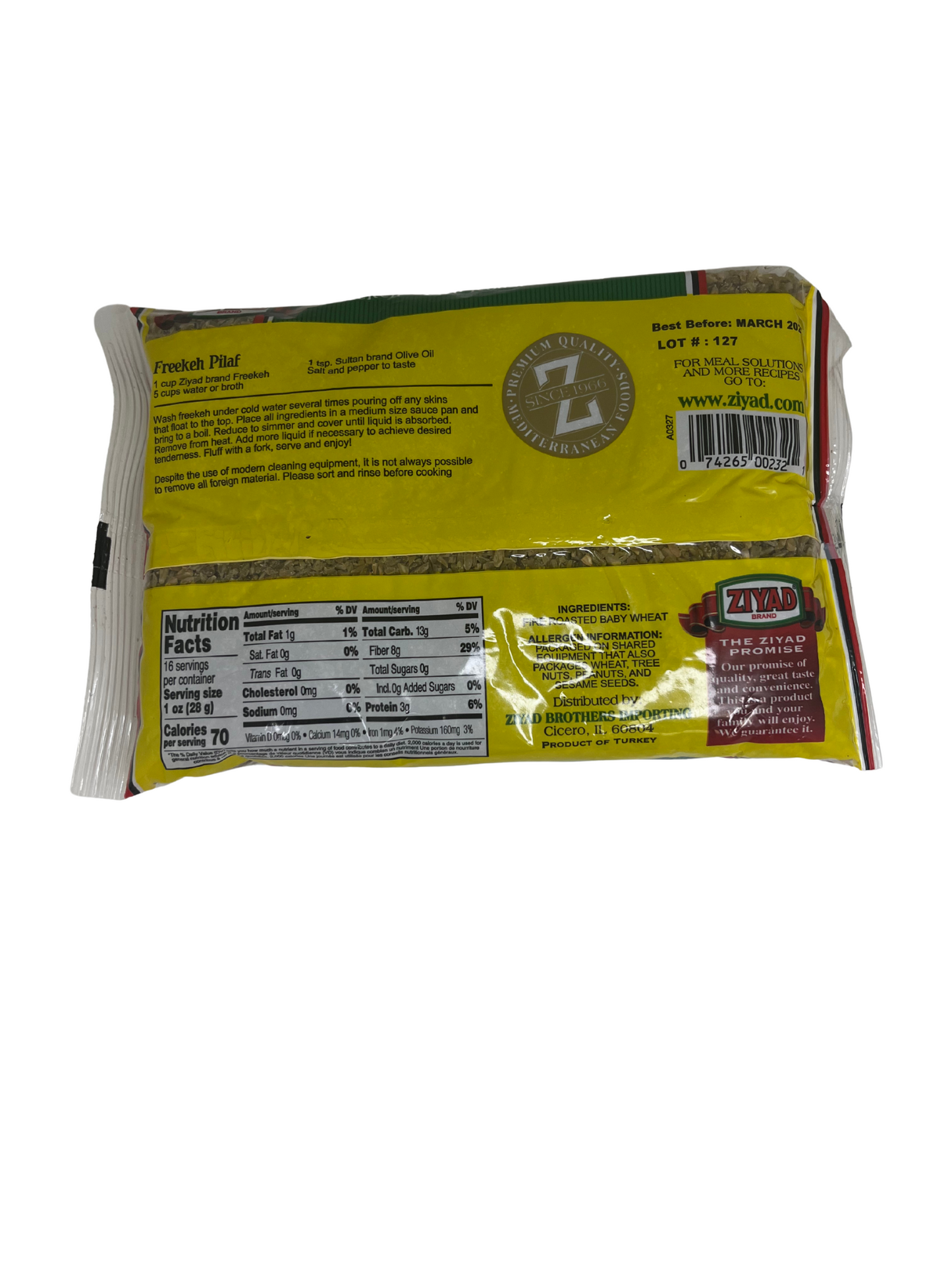 Ziyad Freekeh 12 oz Wheat