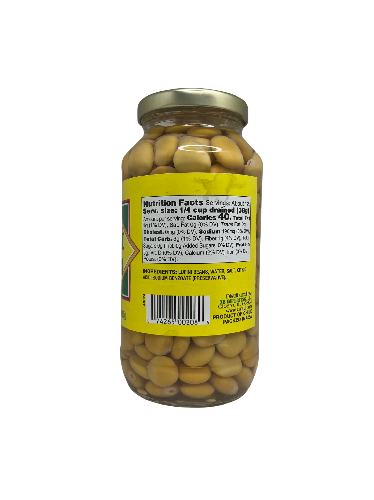 Ziyad Lupini Beans Turmous 24oz