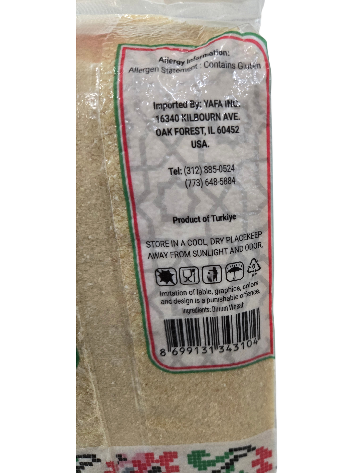 YAFA Semolina Coarse - 908g