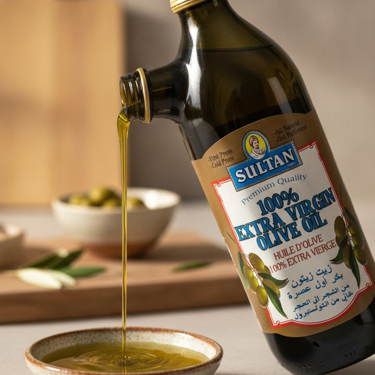 Authentic Olive Oil 16 oz First Cold Press Middle Eastern Gold — lifestyle 2