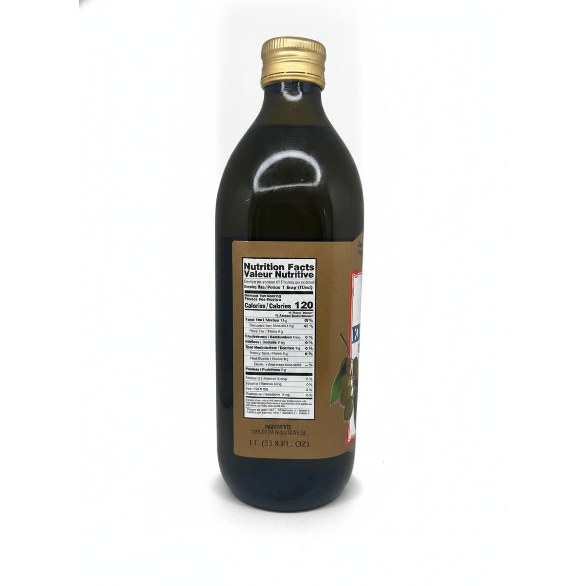 Authentic Olive Oil 1L First Cold Press Middle Eastern Gold — back view