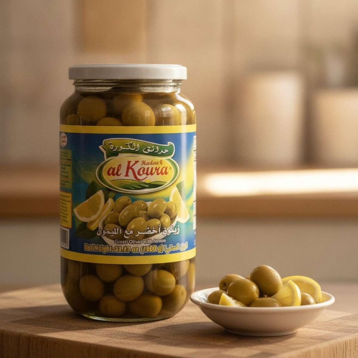 Al Koura Green Olives with Lemon - 1000g — lifestyle 1