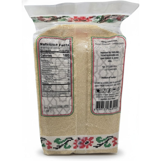 YAFA Semolina Coarse - 908g — back view