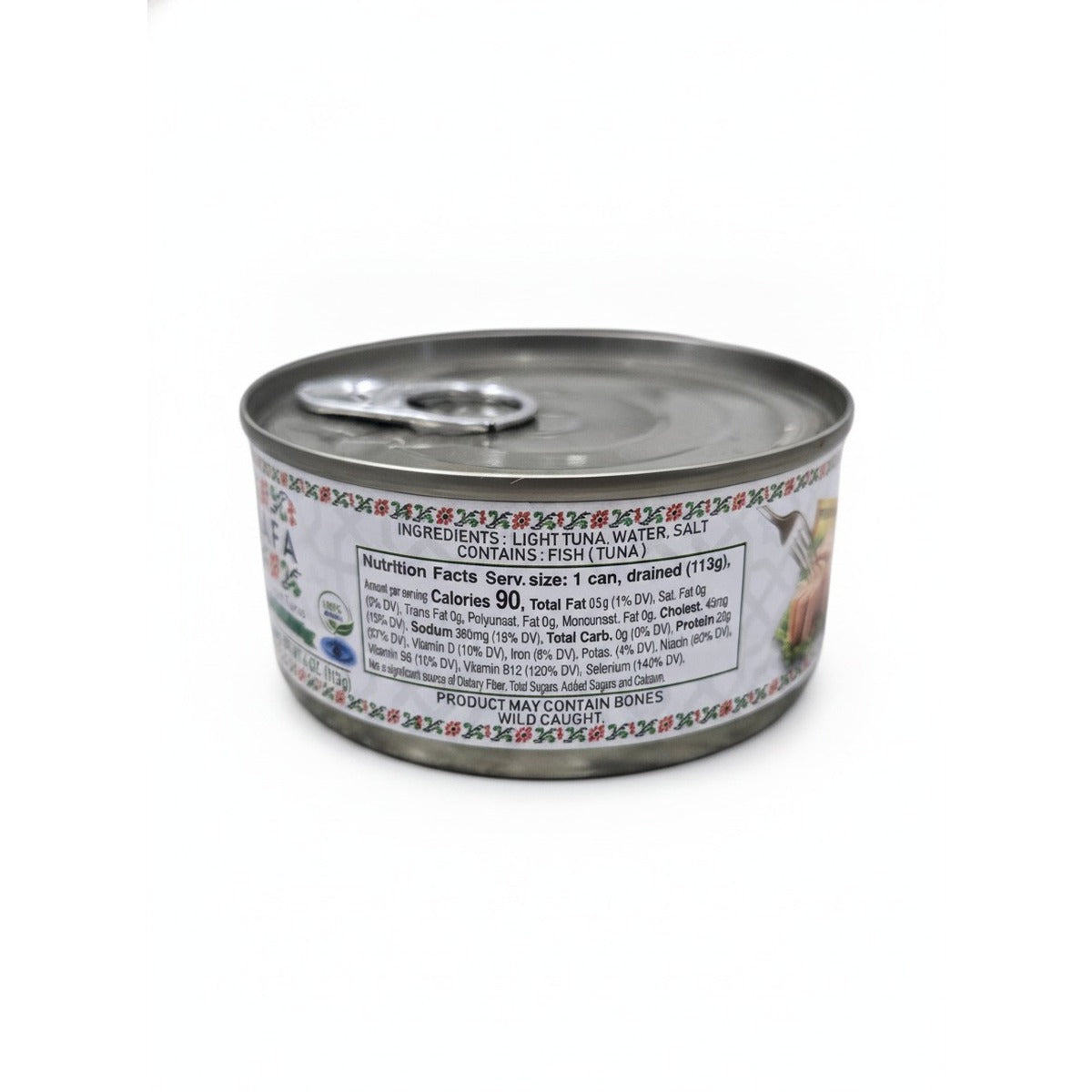YAFA Skipjack Solid Light Tuna (Hot) - 142g — back view