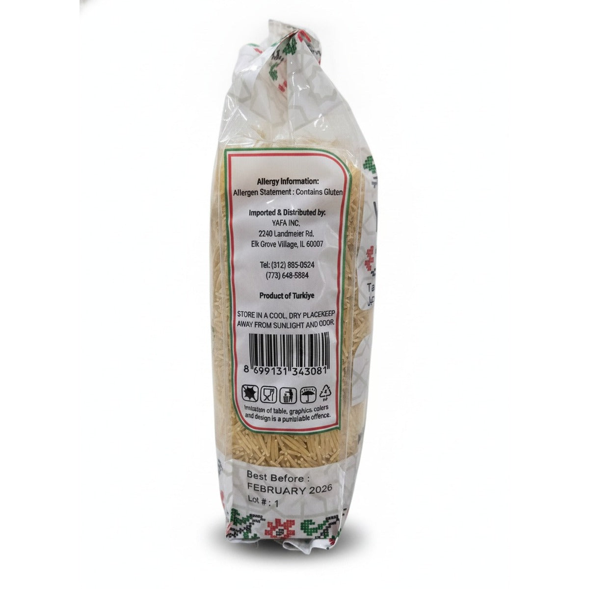 YAFA Vermicelli - 400g — back view