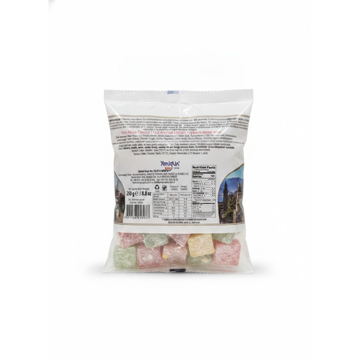 Yenigun Turkish Delight (Rose) - 250g — back view