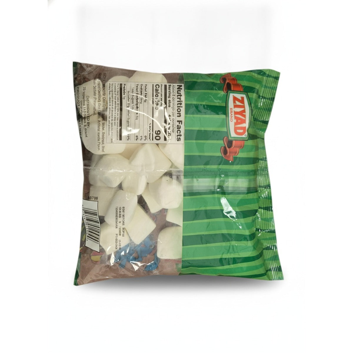 Halal Marshmallows Large – Ziyad Soft & Fluffy Halal Certified Marshmallows — back view