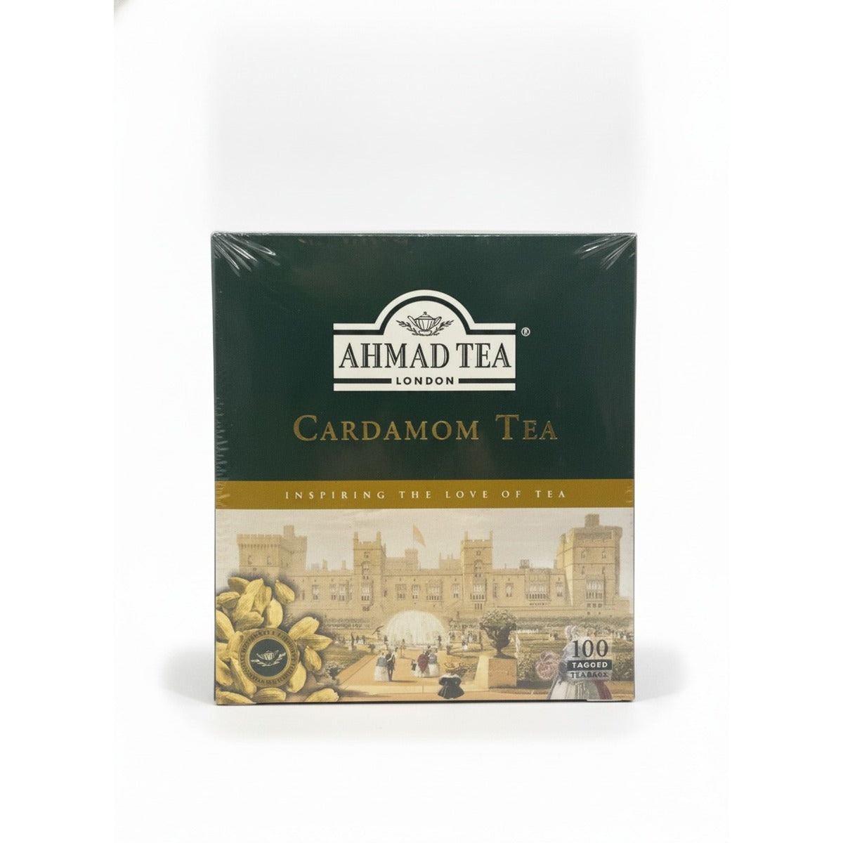 Ahmad High Quality Cardamom Tea 100ct — front view