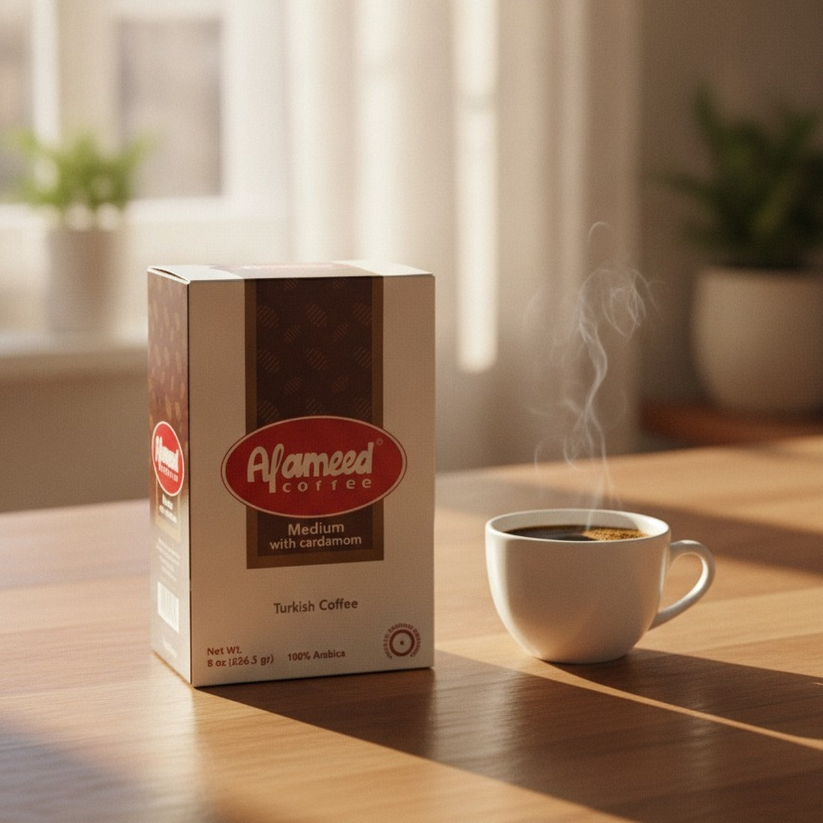 Al Ameed Turkish Coffee with Cardamom 8oz — lifestyle 1