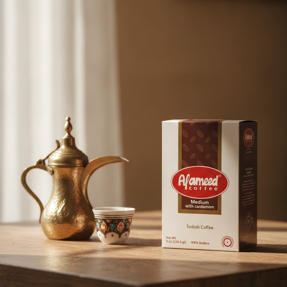 Al Ameed Turkish Coffee with Cardamom 8oz — lifestyle 2