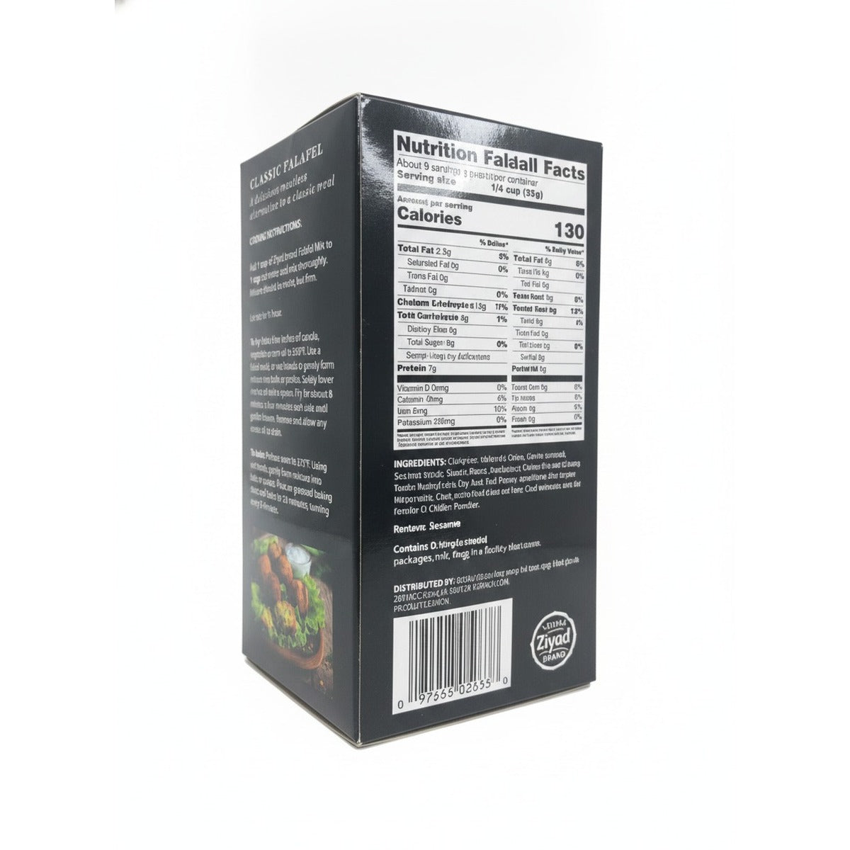 Ziyad Falafel Mix 12oz — back view