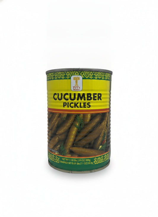 Tut's Cucumber Pickles 19oz — front view