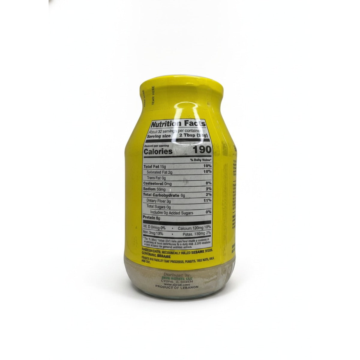 Ziyad Tahini 32oz — back view
