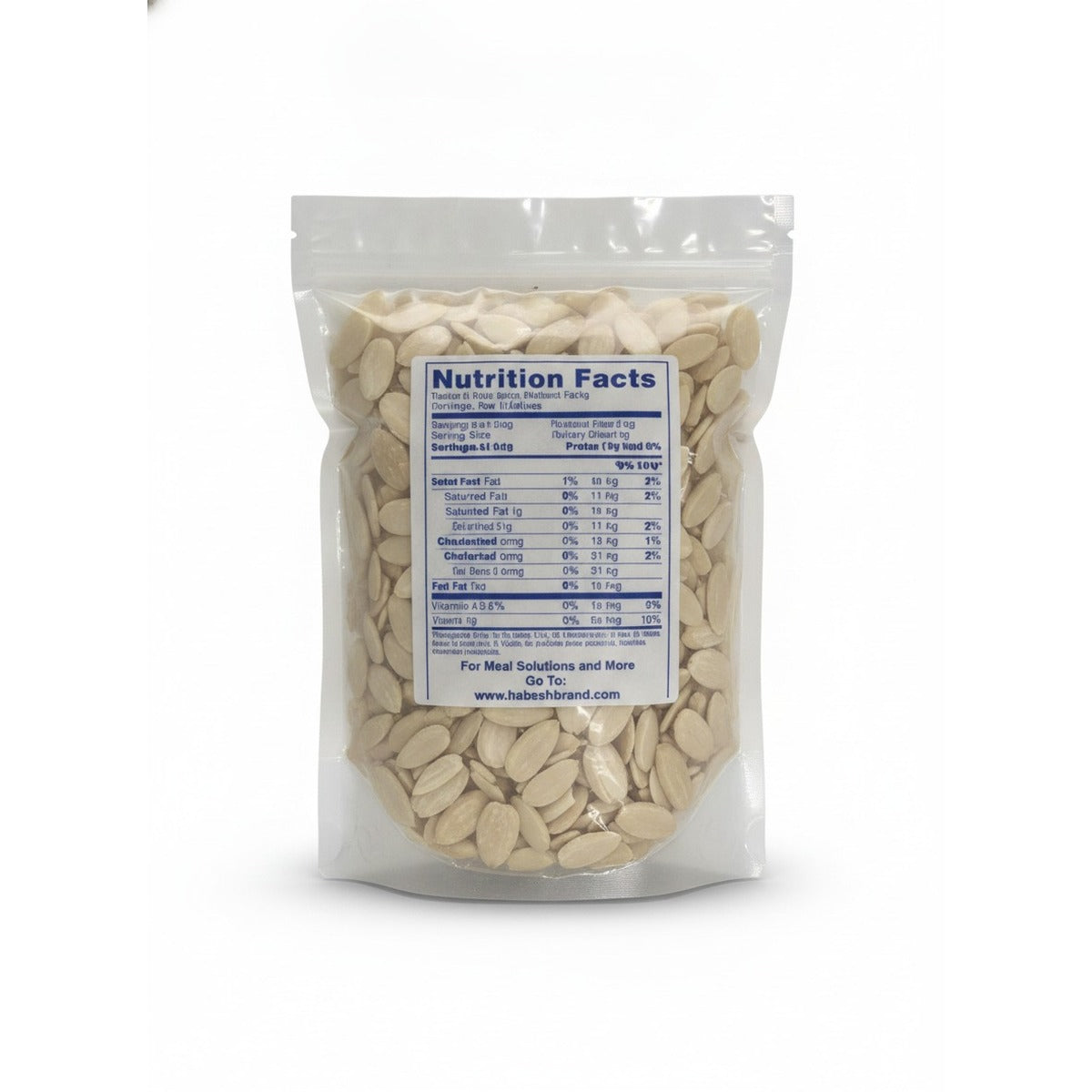 Babash Sliced Almonds Split  12oz (update pic) — back view
