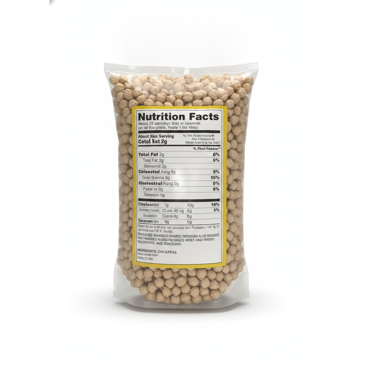 Ziyad Dry Chick Peas 16oz — back view