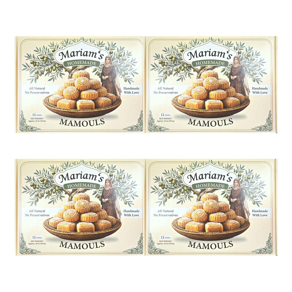 Mariam's Homemade Mamouls 48ct — 4 boxes of 12 pieces