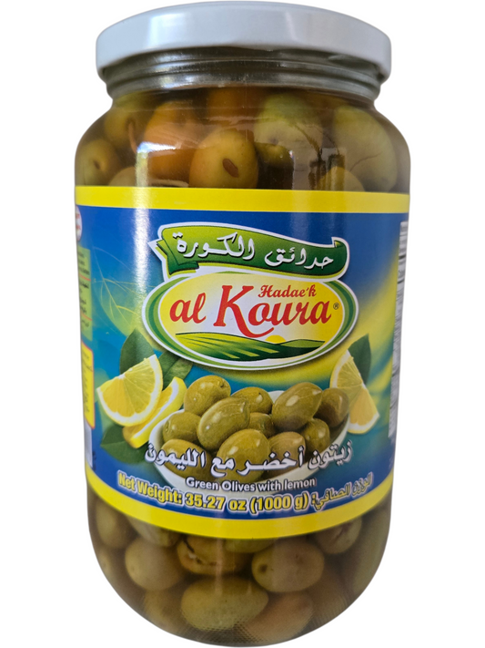 Al Koura Green Olives with Lemon - 1000g