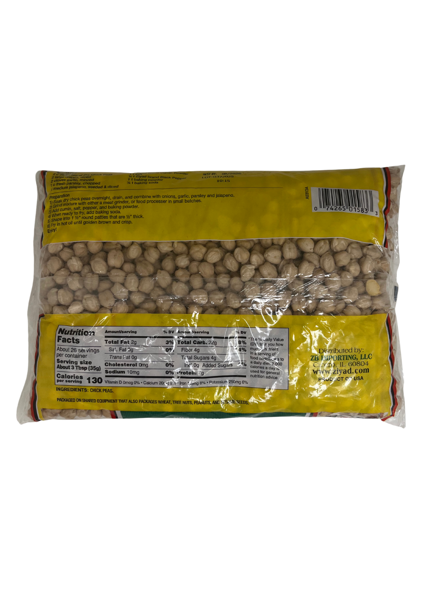 Ziyad Dry Chick Peas 16oz