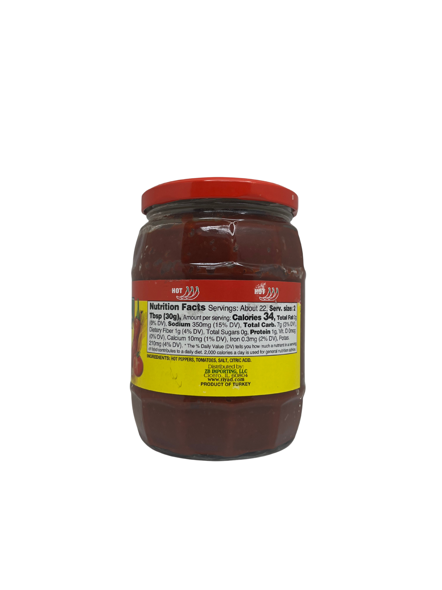 Ziyad Hot Pepper Paste with Tomato 28oz