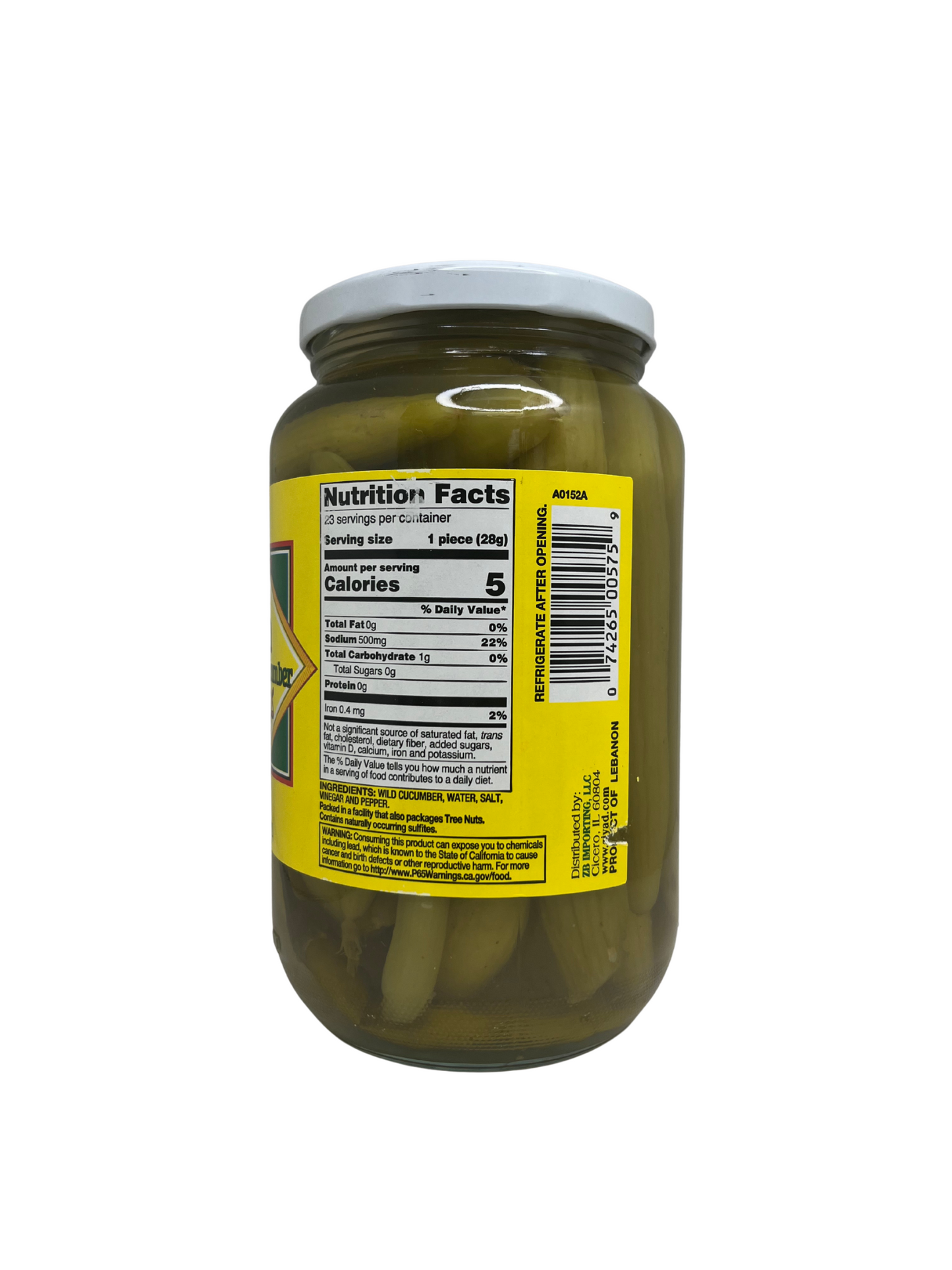 Ziyad Mitka Pickled Wild Cucumbers 33.8oz