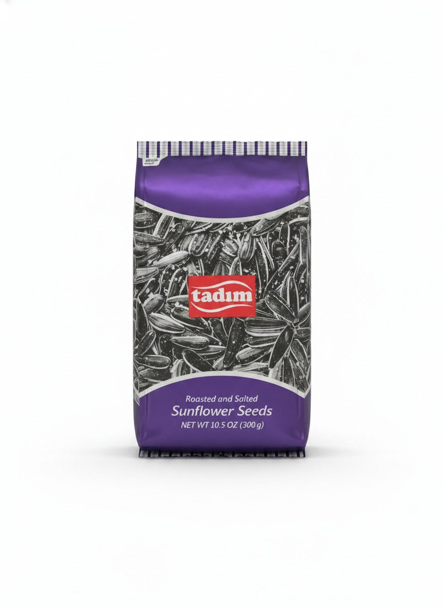 Tadim Roasted and Salted Sunflower Seeds 10.5oz bag, front