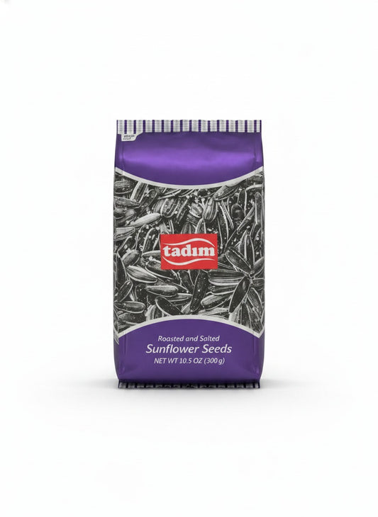 Tadim Roasted and Salted Sunflower Seeds 10.5oz bag, front